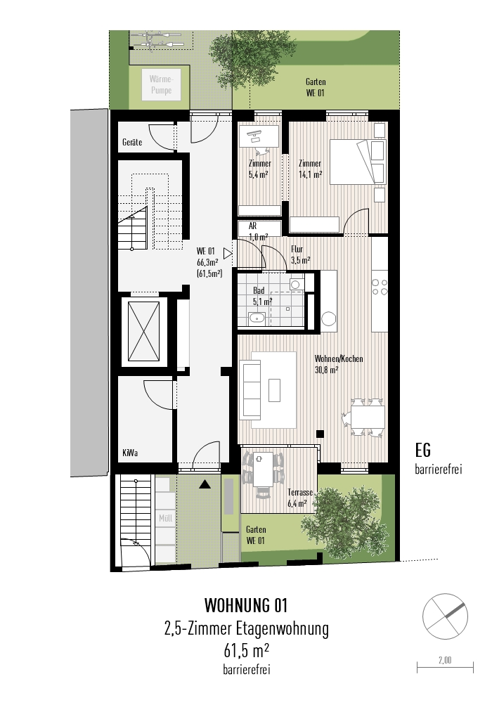 Wohnung 01 (Grundriss)